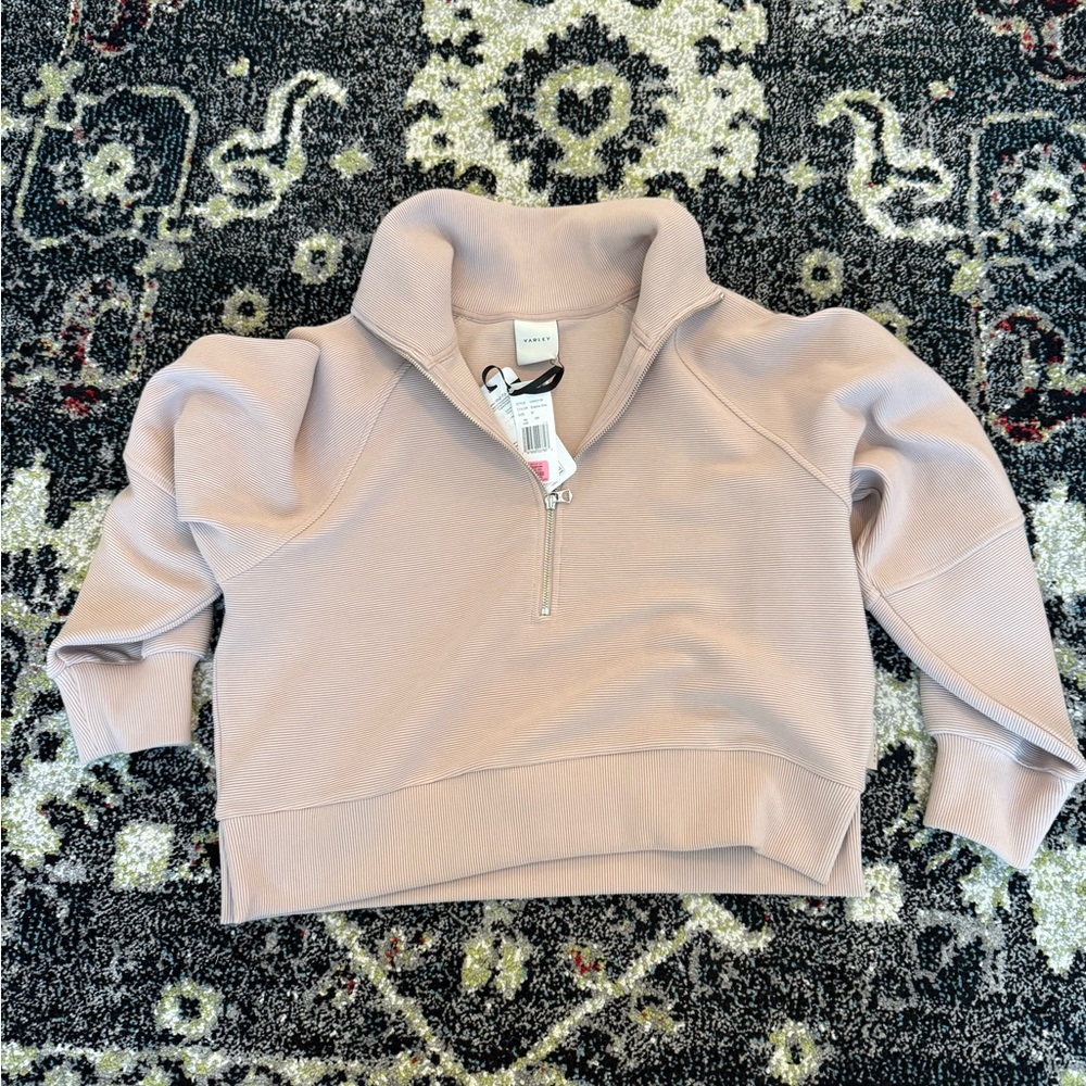Varley Milano ribbed half zip size M.